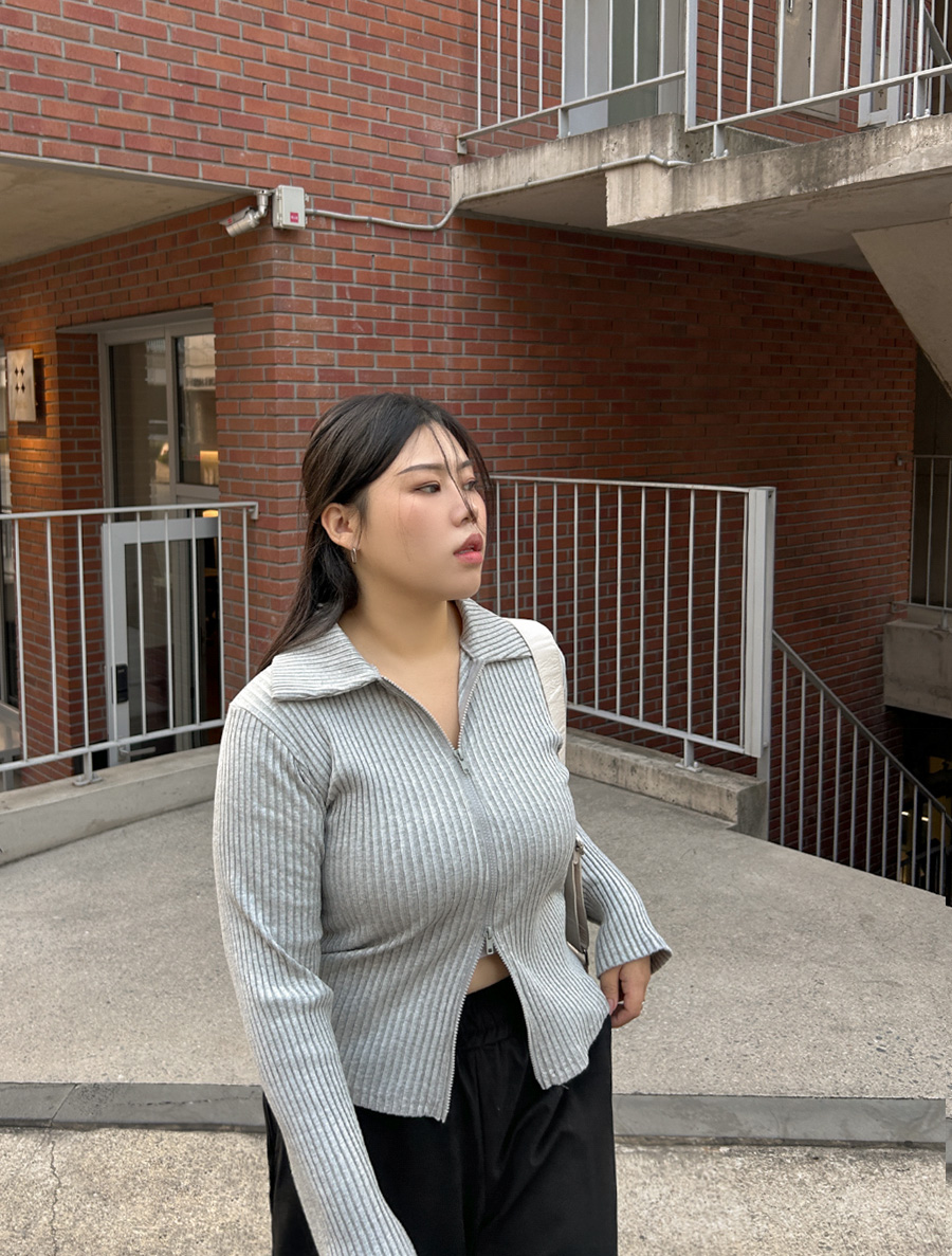 [빅사이즈]이블렛 피엔츠 골지 투웨이 티셔츠 제이스타일 상세 이미지 3